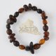 Multicolor Baltic amber beads bracelet